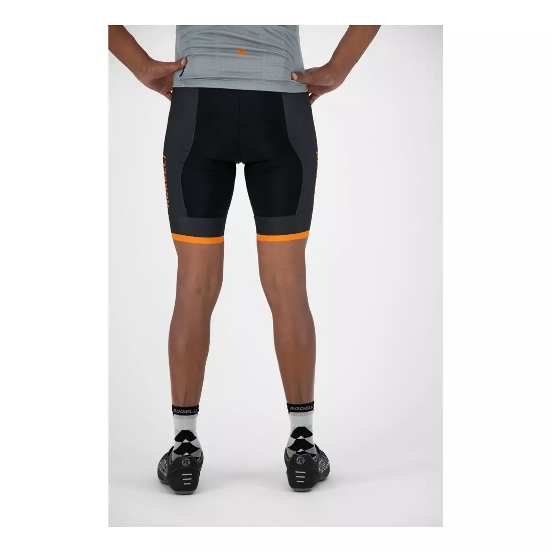 ROGELLI férfi nadrágtartóval ellátott kerékpáros nadrág FUSE black/orange