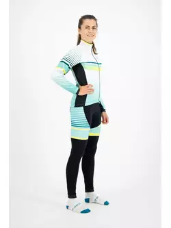 ROGELLI női kerékpáros nadrág nadrágtartóval IMPRESS sárga