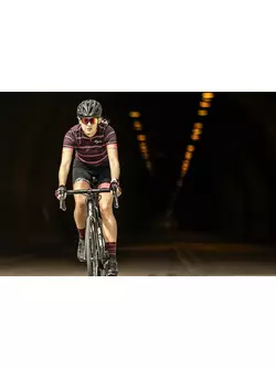 ROGELLI női kerékpáros zokni STRIPE gesztenyebarna