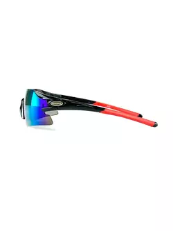 Rockbros 10025 okulary rowerowe sportowe z polaryzacją czarno-czerwone