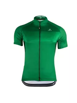 [Set] DEKO STYLE-0421 férfi kerékpáros mez rövid ujjú, zöld + DEKO POCKET kerékpáros nadrág, fekete 