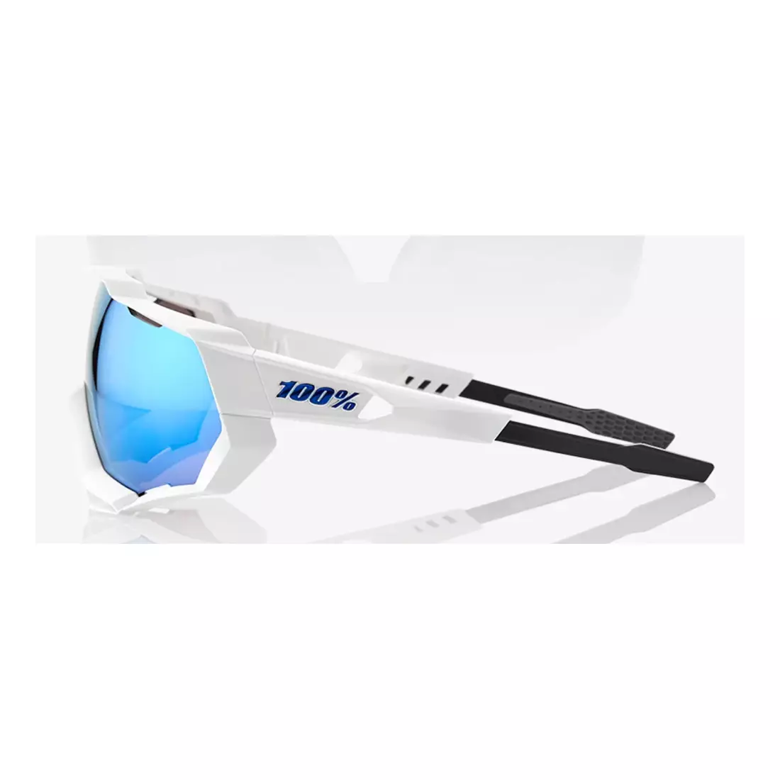 100% sport szemüveg SPEEDTRAP (HiPER Blue Multilayer Mirror Lens) Matte White STO-61023-407-01