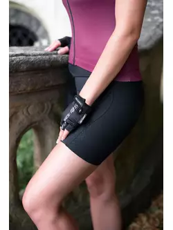 FORCE ELLIE LADY Női kerékpáros rövidnadrág béléssel, fekete