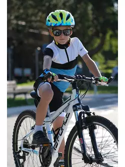 FORCE Gyermek kerékpáros sisak ANT, fluo-kék, 902637