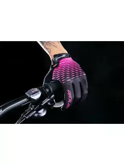 FORCE Női kerékpáros kesztyű MTB ANGLE, rózsaszín és fekete 905723
