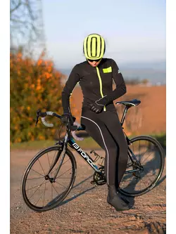 FORCE Női kerékpáros nadrág nadrágtartóval REFLEX LINE LADY, fekete 9003981