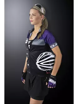 FORCE női kerékpáros mez SQUARE black/purple 90013431
