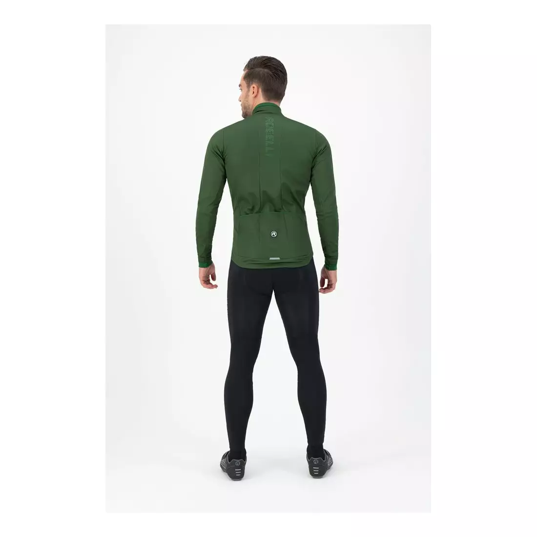Rogelli Férfi kerékpáros kabát, Softshell, ESSENTIAL zöld, ROG351028