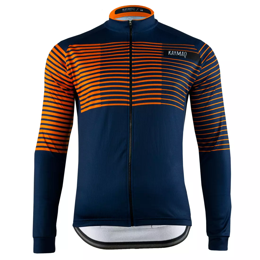 [Set] KAYMAQ DESIGN M66 férfi kerékpáros pulóver sötétkék + KAYMAQ M66 RACE férfi rövid ujjú kerékpáros mez narancs