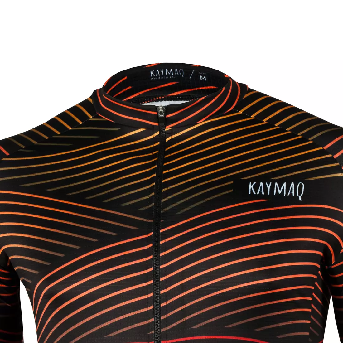 [Set] KAYMAQ M52 RACE férfi kerékpáros mez rövid ujjú + KAYMAQ DESIGN KYB-0012 férfi nadrágtartó, nadrágtartóval, szín: fekete