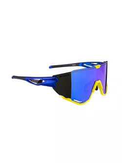 FORCE kerékpáros / sport szemüveg CREED kék - fluo, 91184