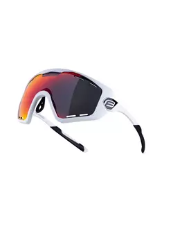 FORCE kerékpáros / sport szemüveg OMBRO PLUS fehér matt, 91112