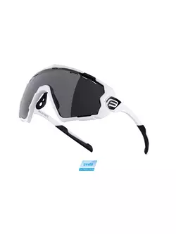 FORCE kerékpáros / sport szemüveg OMBRO white 91150