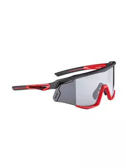 FORCE kerékpáros / sport szemüveg SONIC, Fotokróm, fekete és piros, 910957