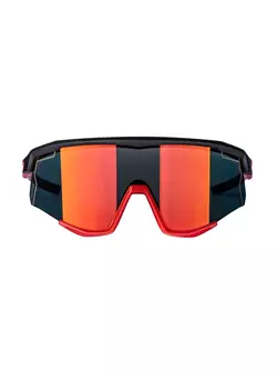 FORCE kerékpáros / sport szemüveg SONIC, fekete és piros, 910950