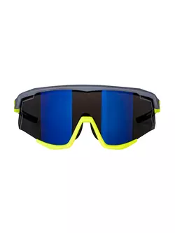 FORCE kerékpáros / sport szemüveg SONIC, szürke-fluo, 910954