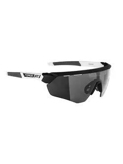FORCE napszemüveg ENIGMA, fekete -fehér matt, fekete lencsék 91162