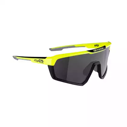 FORCE kerékpáros / sport szemüveg APEX, fluo-fekete, 910892