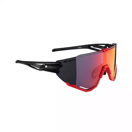 FORCE kerékpáros / sport szemüveg CREED fekete és piros, 91180