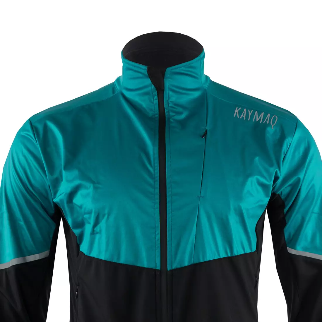 KAYMAQ JWS-004 férfi téli kerékpáros kabát softshell kék fekete