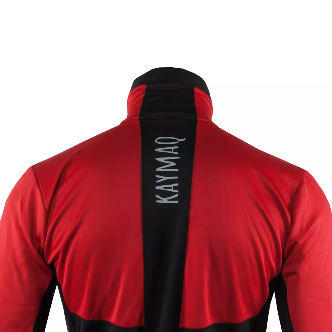 KAYMAQ JWS-004 férfi téli kerékpáros kabát softshell piros fekete