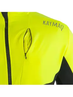 KAYMAQ KYQLS-001 férfi kerékpáros pulóver fluo sárga-fekete