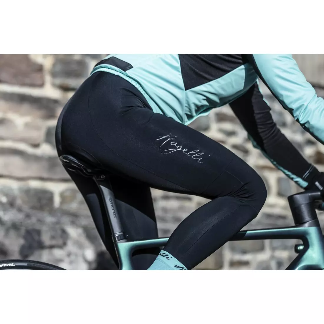ROGELLI női kerékpáros nadrág fogszabályzóval ESSENTIAL black ROG351077