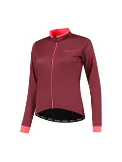 ROGELLI női téli kerékpáros kabát ESSENTIAL Bordeaux/Coral ROG351098