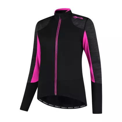 ROGELLI női téli kerékpáros kabát GLORY black/pink ROG351078
