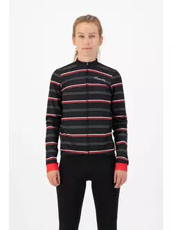 ROGELLI női téli kerékpáros kabát STRIPE black/red ROG351086