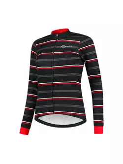 ROGELLI női téli kerékpáros kabát STRIPE black/red ROG351086