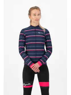 ROGELLI női téli kerékpáros kabát STRIPE blue/pink ROG351088