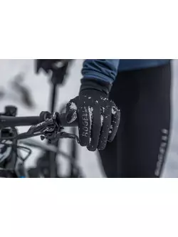 ROGELLI téli kerékpáros kesztyű NEOFLEX fekete ROG351051
