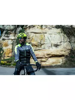 Rogelli Férfi téli kerékpáros kabát FREEZE, fluo, ROG351020