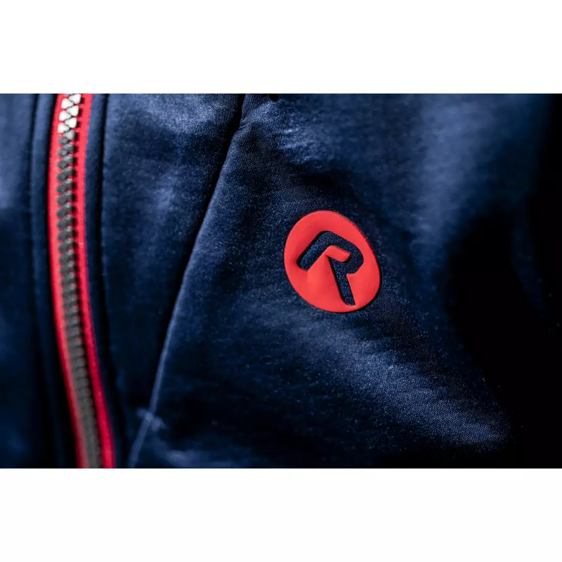 Rogelli Férfi téli kerékpáros kabát, softshell BRAVE kék piros ROG351025