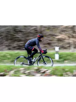 Rogelli Férfi téli kerékpáros kabát, softshell TRACE, fekete és piros, ROG351033