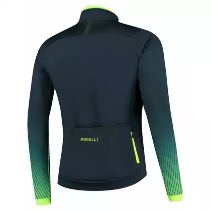 Rogelli Férfi téli kerékpáros kabát, softshell TRACE, kék - fluo, ROG351034