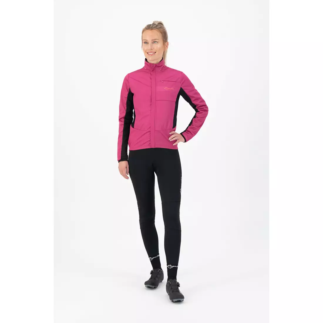 Rogelli Női kerékpáros kabát, Softshell BARRIER, rózsaszín, ROG351092