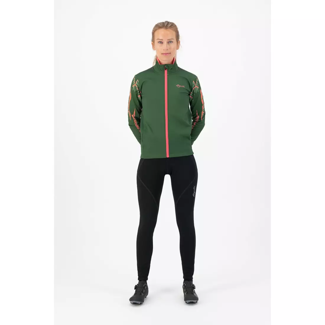 Rogelli Női téli kerékpáros kabát VIVID, zöld, ROG351082
