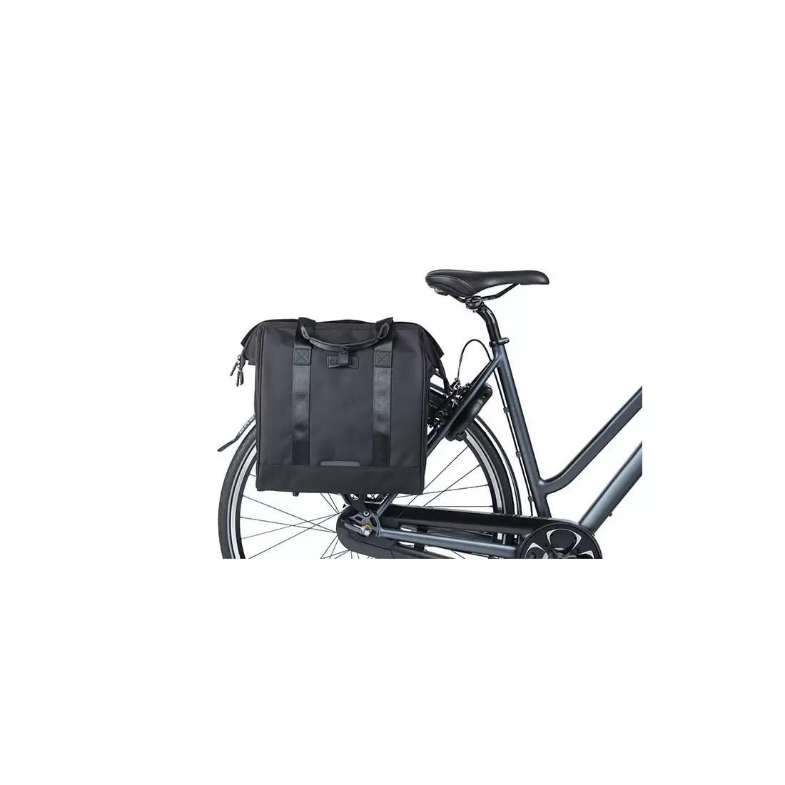BASIL Városi kerékpártáska - egyszemélyes CITY GRAND SHOPPER, black 18246