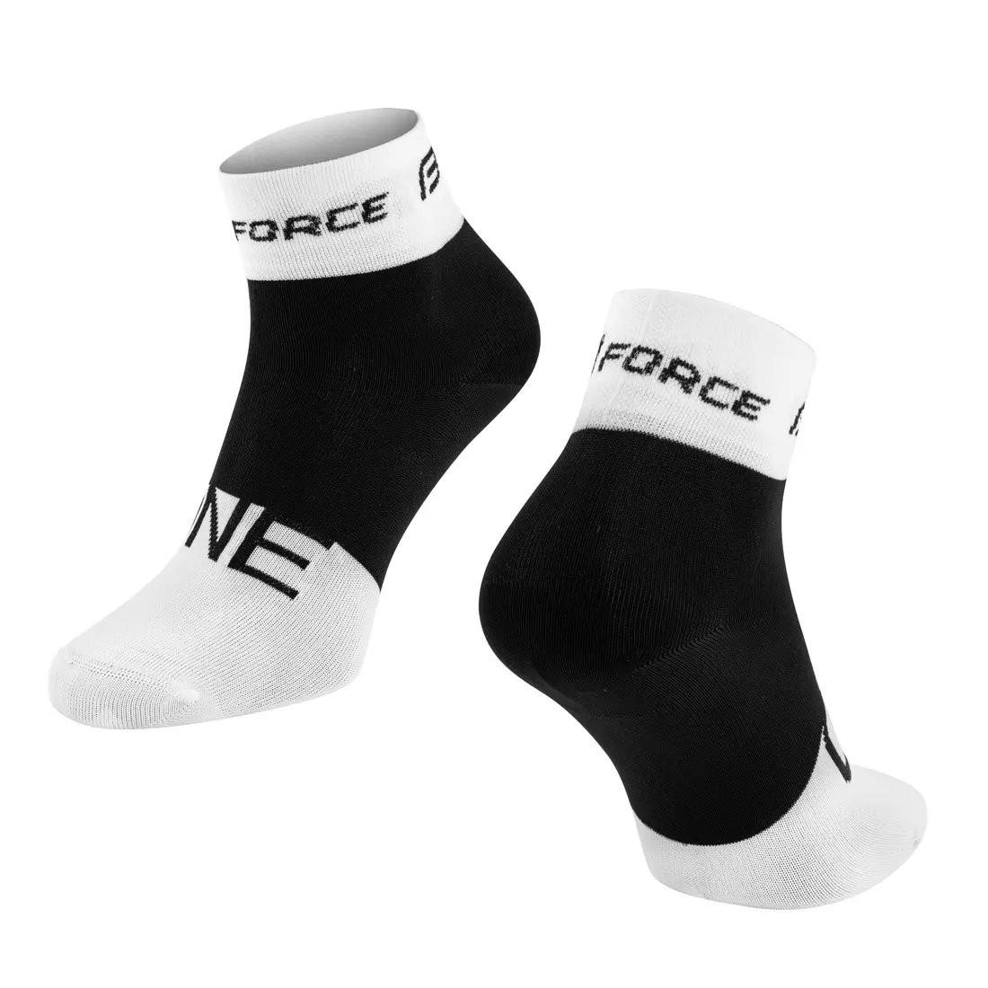 FORCE kerékpáros zokni ONE, fehér és fekete 900860