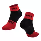 FORCE kerékpáros zokni ONE, piros és fekete 900866