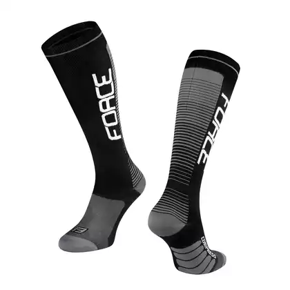 FORCE kompressziós zokni COMPRESS, fekete és szürke 9011905