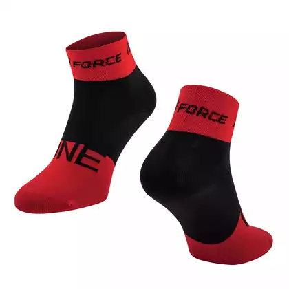 FORCE kerékpáros zokni ONE, piros és fekete 900866