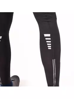 KAYMAQ DKBT-2022 szigetelt kerékpáros nadrág, gélbetét, harisnyatartó, fekete