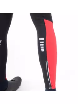 KAYMAQ DKBT-2022 szigetelt kerékpáros nadrág, gélbetét, harisnyatartó, fekete és piros