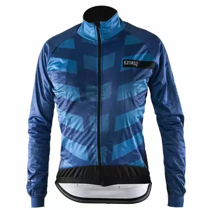 KAYMAQ JWS-001 Férfi téli kerékpáros kabát, softshell, kék