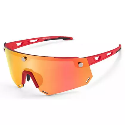 Rockbros SP213RB Polarizált kerékpáros / sport szemüveg,piros 