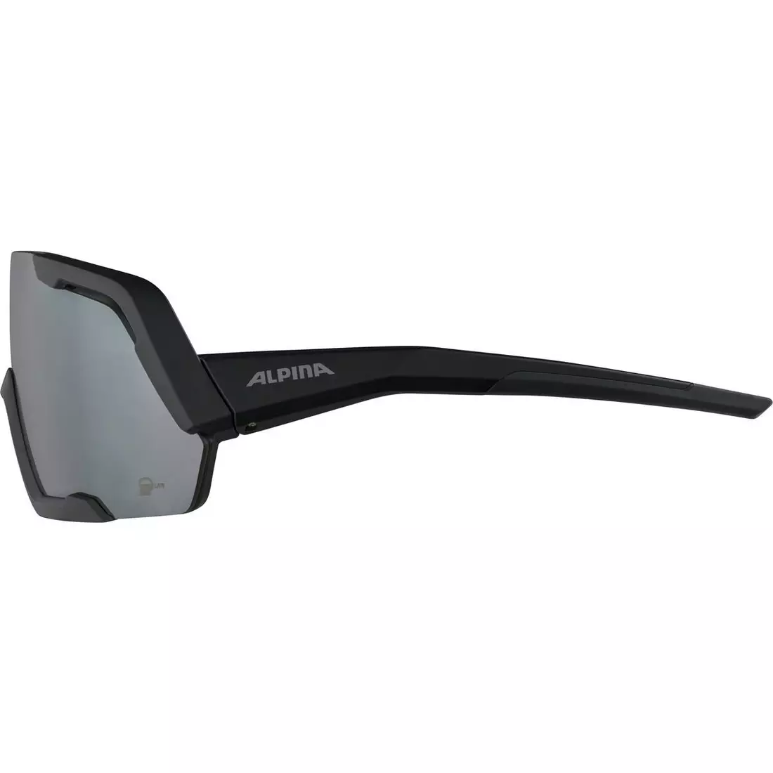 ALPINA ROCKET Q-LITE Polarizált kerékpáros/sportszemüveg BLACK MATT MIRROR SILVER 