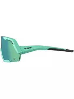 ALPINA ROCKET Q-LITE Polarizált kerékpáros/sportszemüveg TURQUOISE MATT MIRROR GREEN